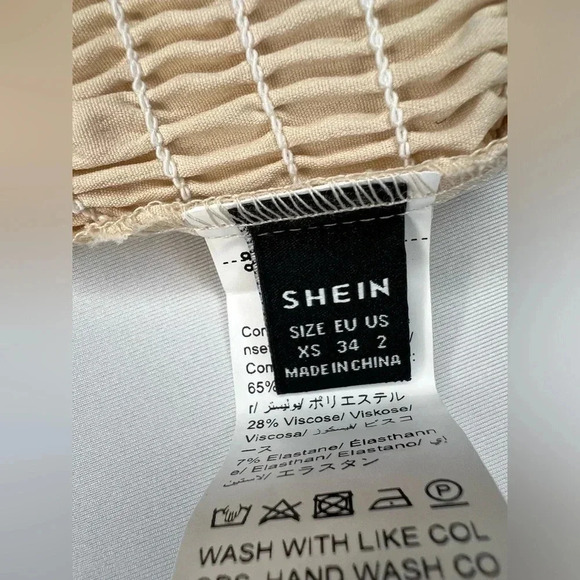 SHEIN crop top linen stretch back size XS - Picture 7 of 9